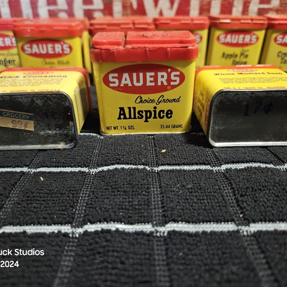 Sauers Sauer's Spices Metal Tins Vintage - Picture 13 of 17